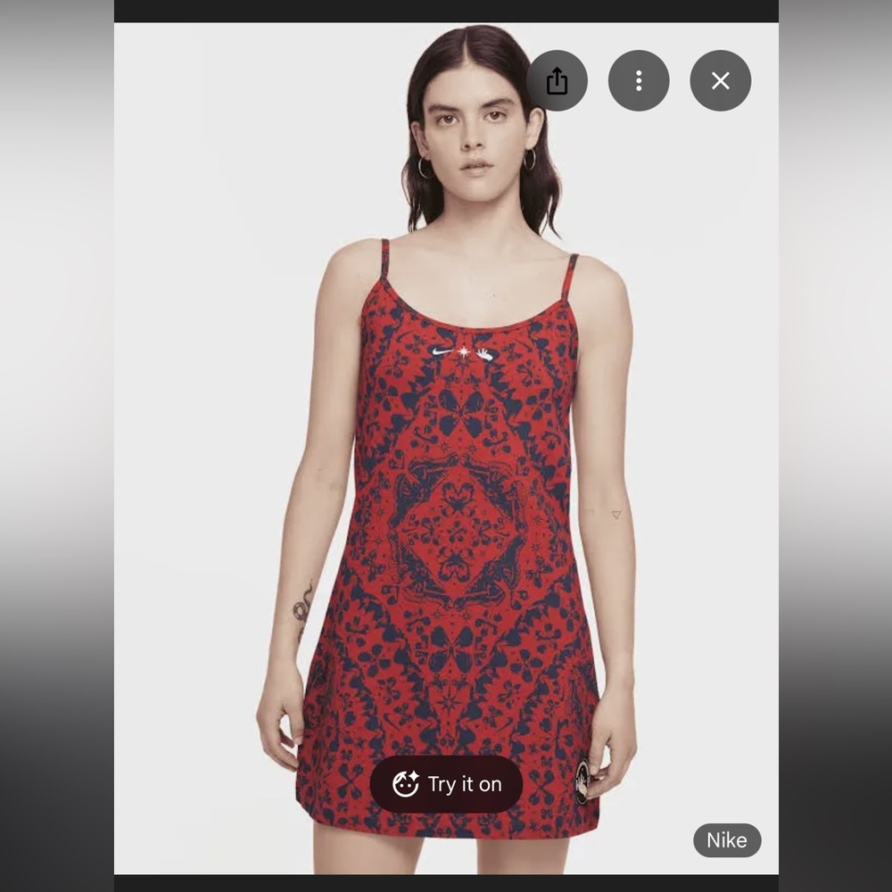 Nike Sportswear Femme AOP Recreation Club Tank Tennis Dress medium